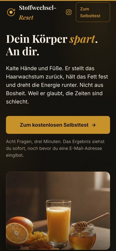 Stoffwechsel-Reset auf dem Handy